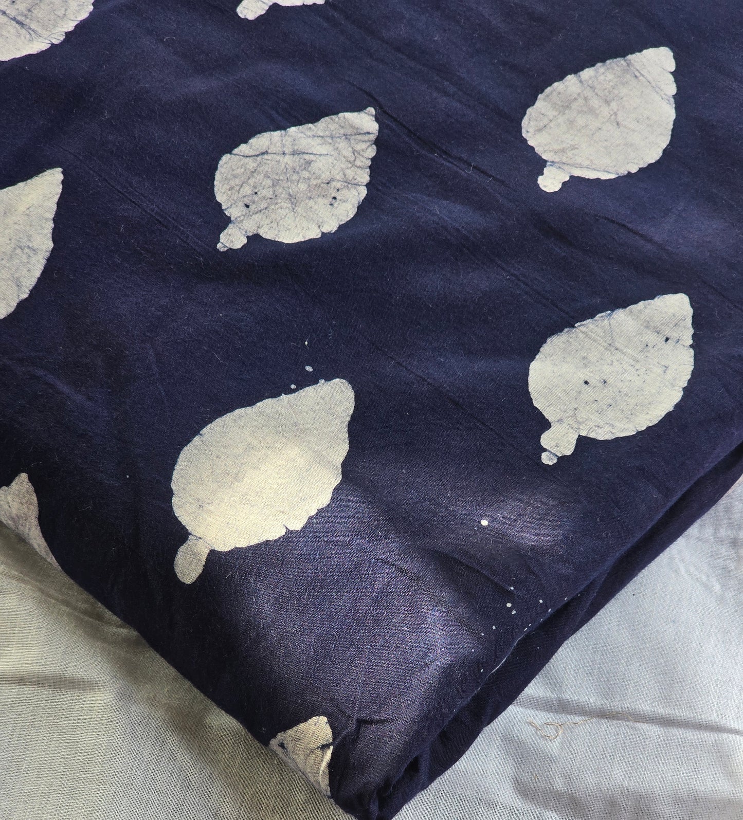 Block printed cotton fabric in blue shade DRM-029 **ready to dispatch**