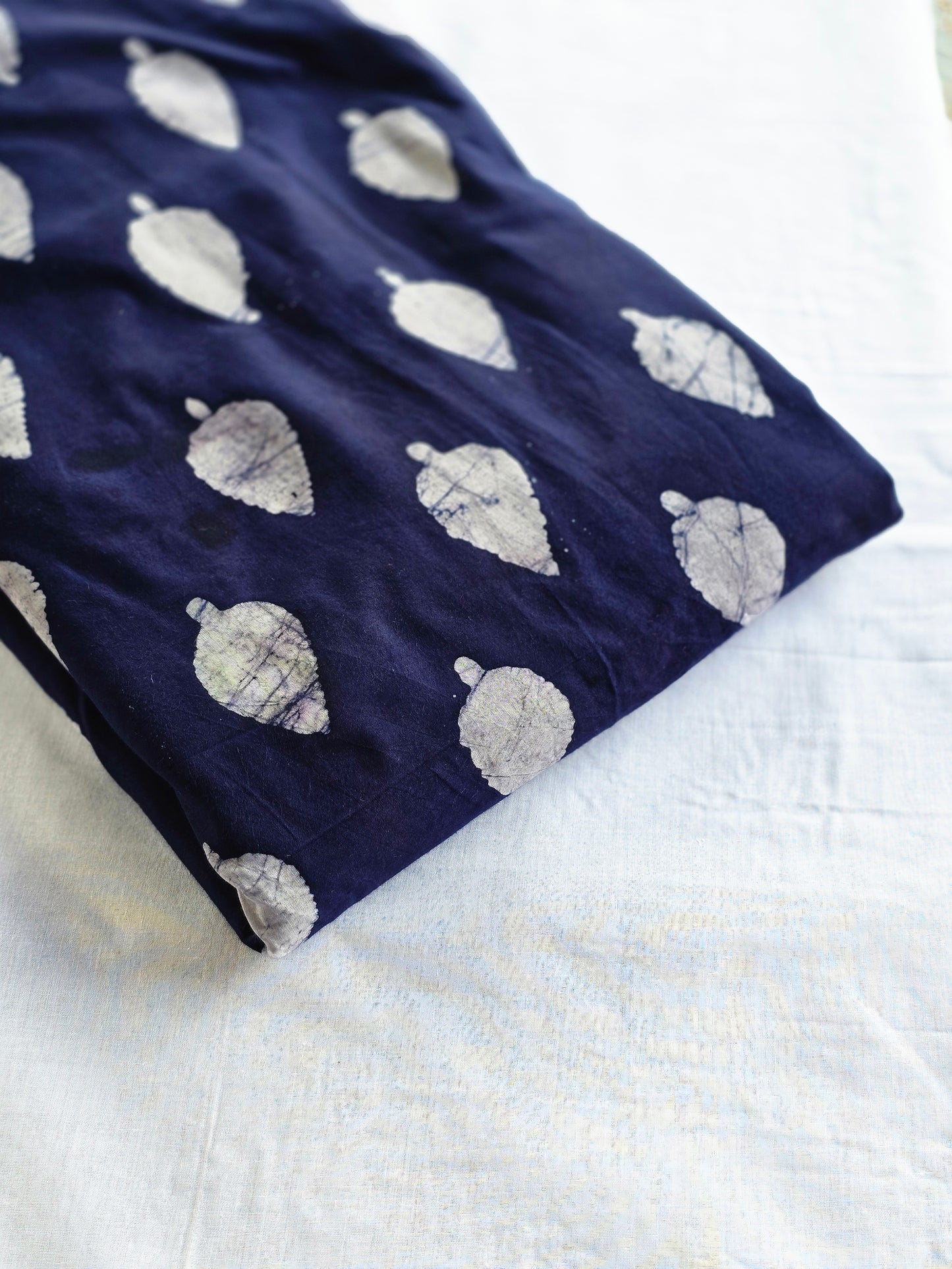 Block printed cotton fabric in blue shade DRM-029 **ready to dispatch**
