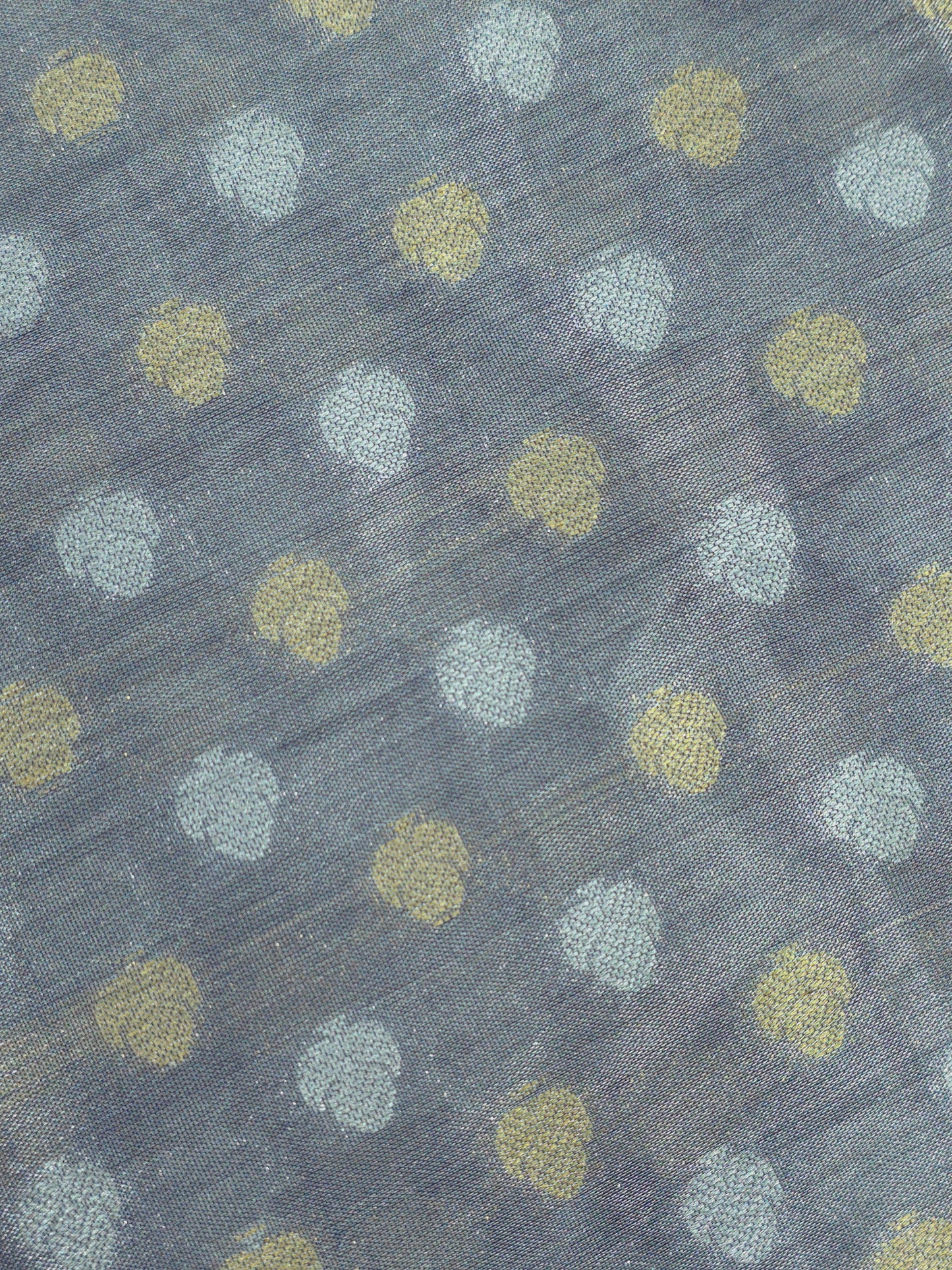 Tissue fabric with silver and golden buttas in silver shade DRM-048 **ready to dispatch**