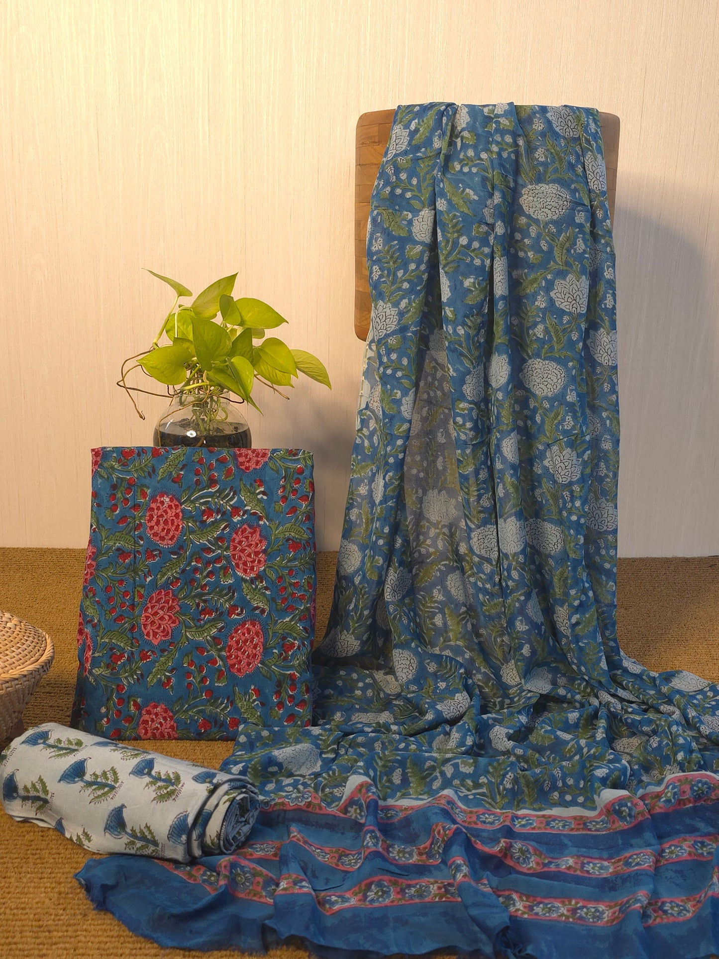 Pure muslin 3(PC) suite USS-073 **ready to dispatch**
