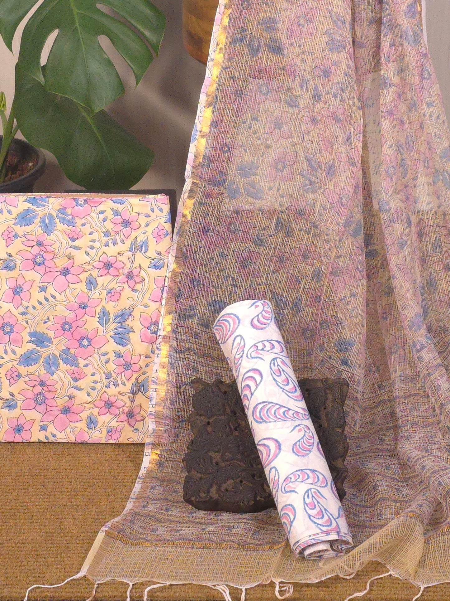 Pure cotton 3(PC) set with pure kota dupatta USS-043 **ready to dispatch**