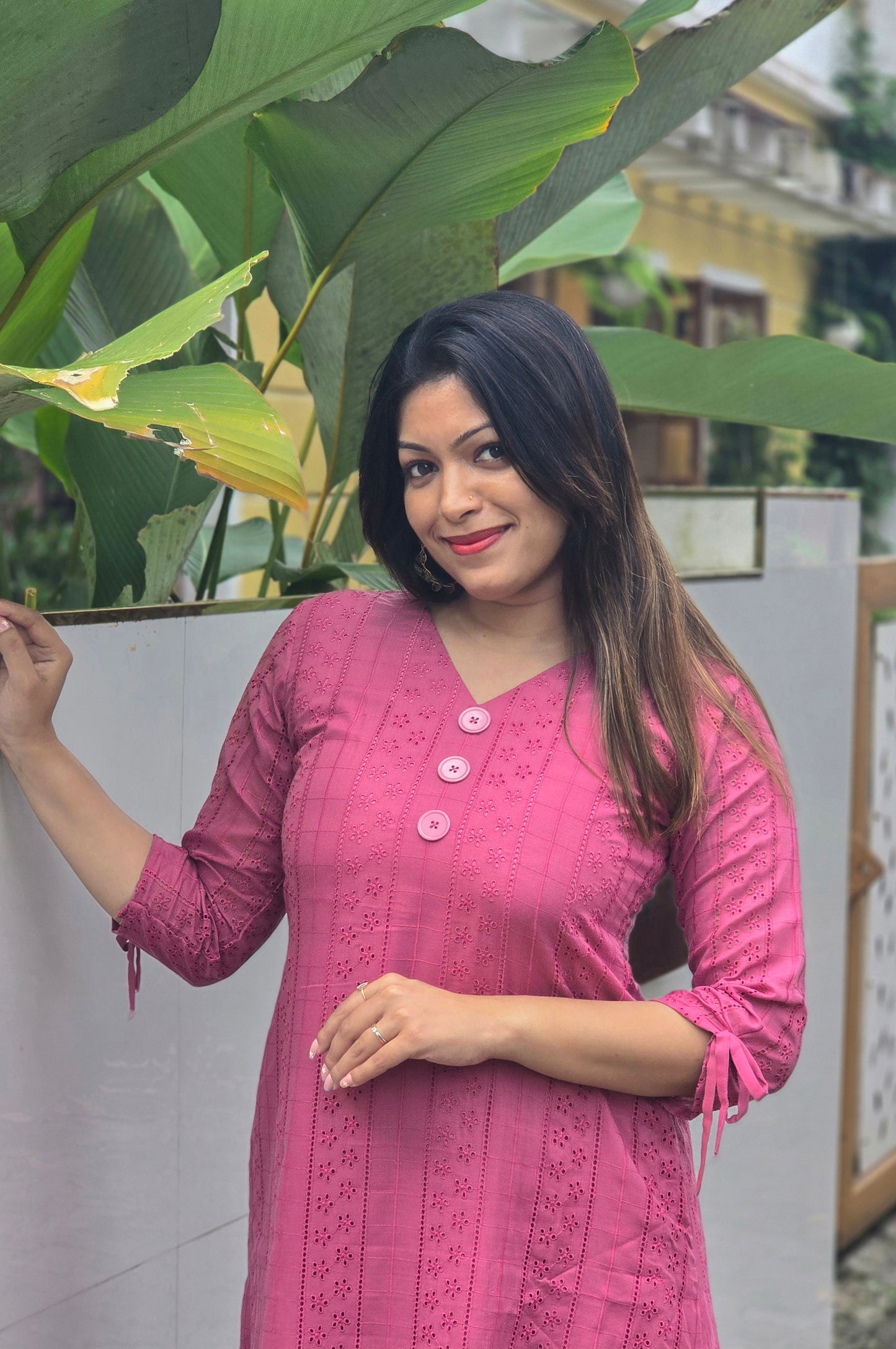 Pink hacoba kurti MBS-672 **ready to dispatch**