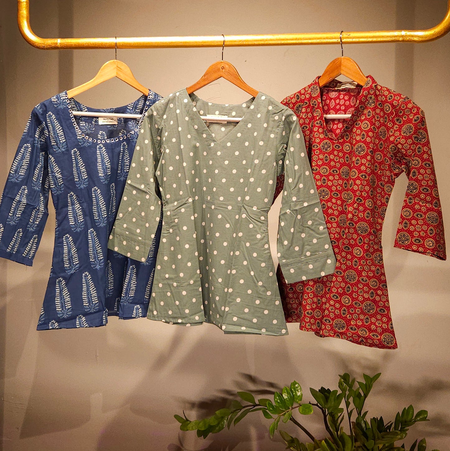 Casual indo western soft cotton tops ( pack of 3) MBS-724 ** Ready to dispatch **