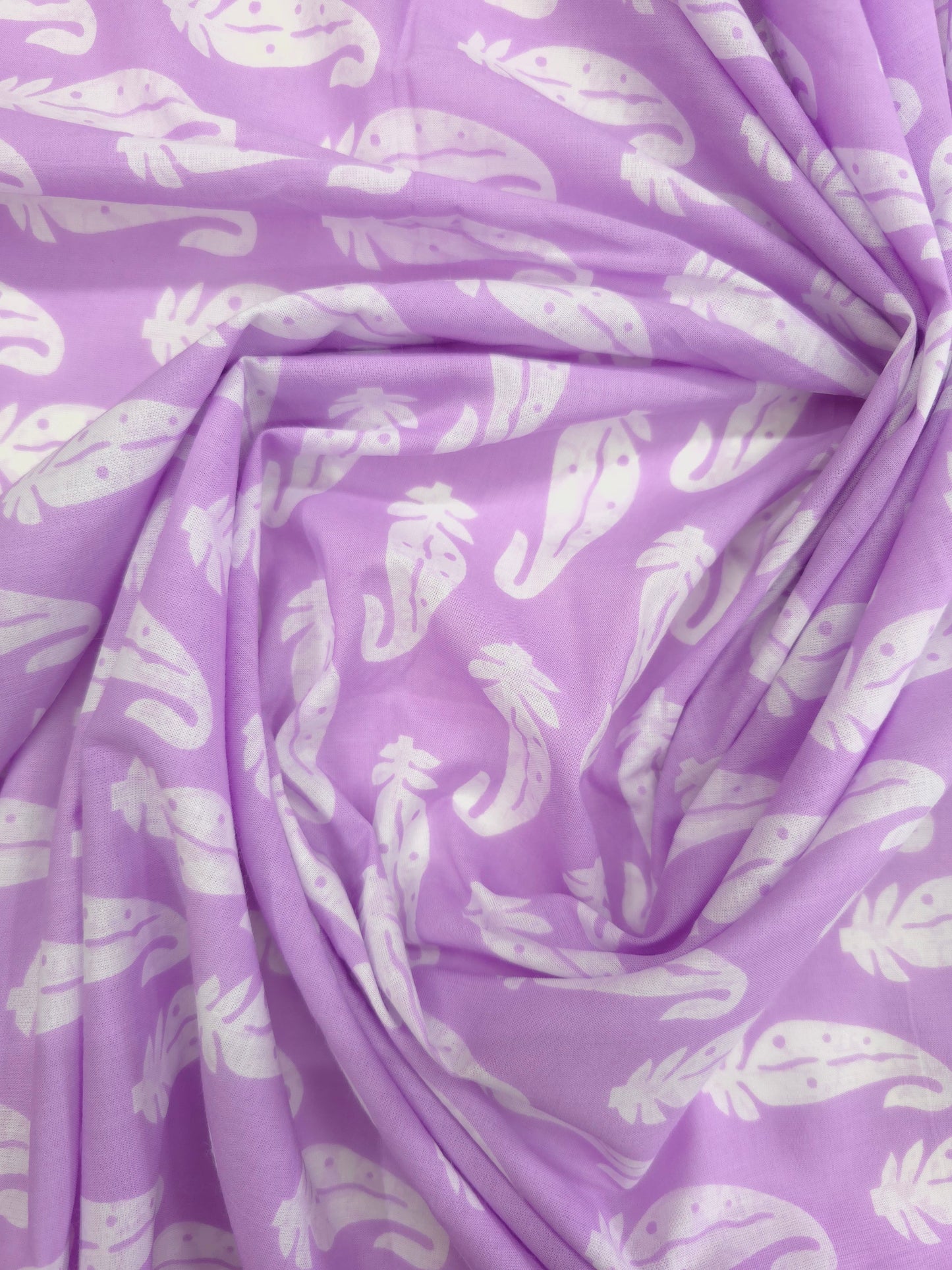 Pure soft cotton jaipur printed in lavender shade DRM-026 **ready to dispatch**