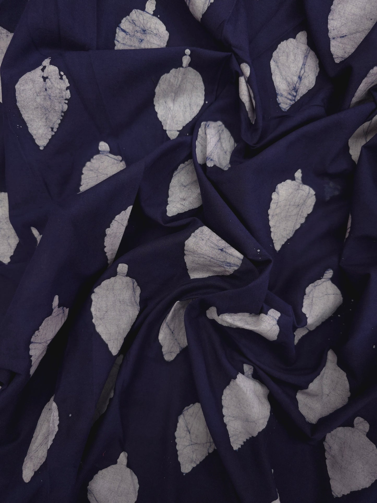 Block printed cotton fabric in blue shade DRM-029 **ready to dispatch**