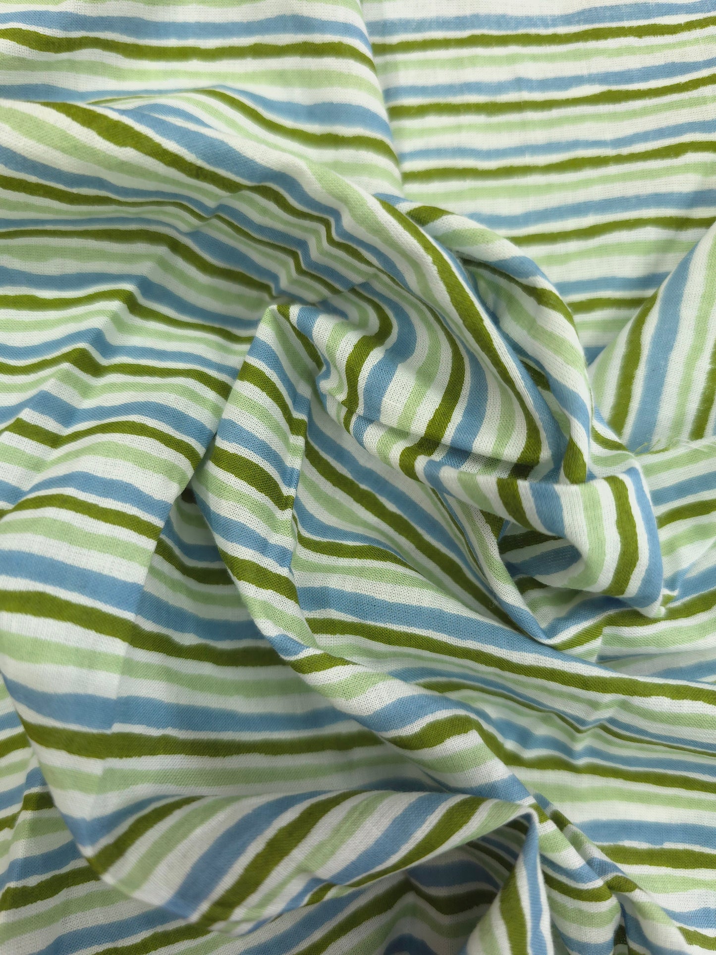 Multicoloured stripe printed cotton fabric DRM-030 **ready to dispatch**