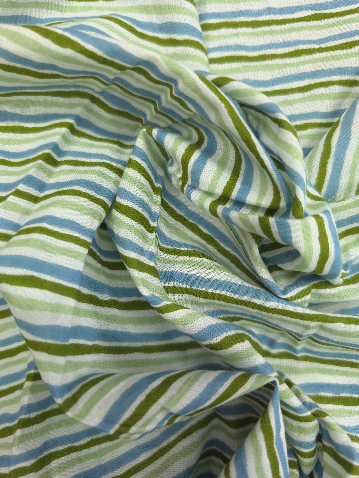 Multicoloured stripe printed cotton fabric DRM-030 **ready to dispatch**