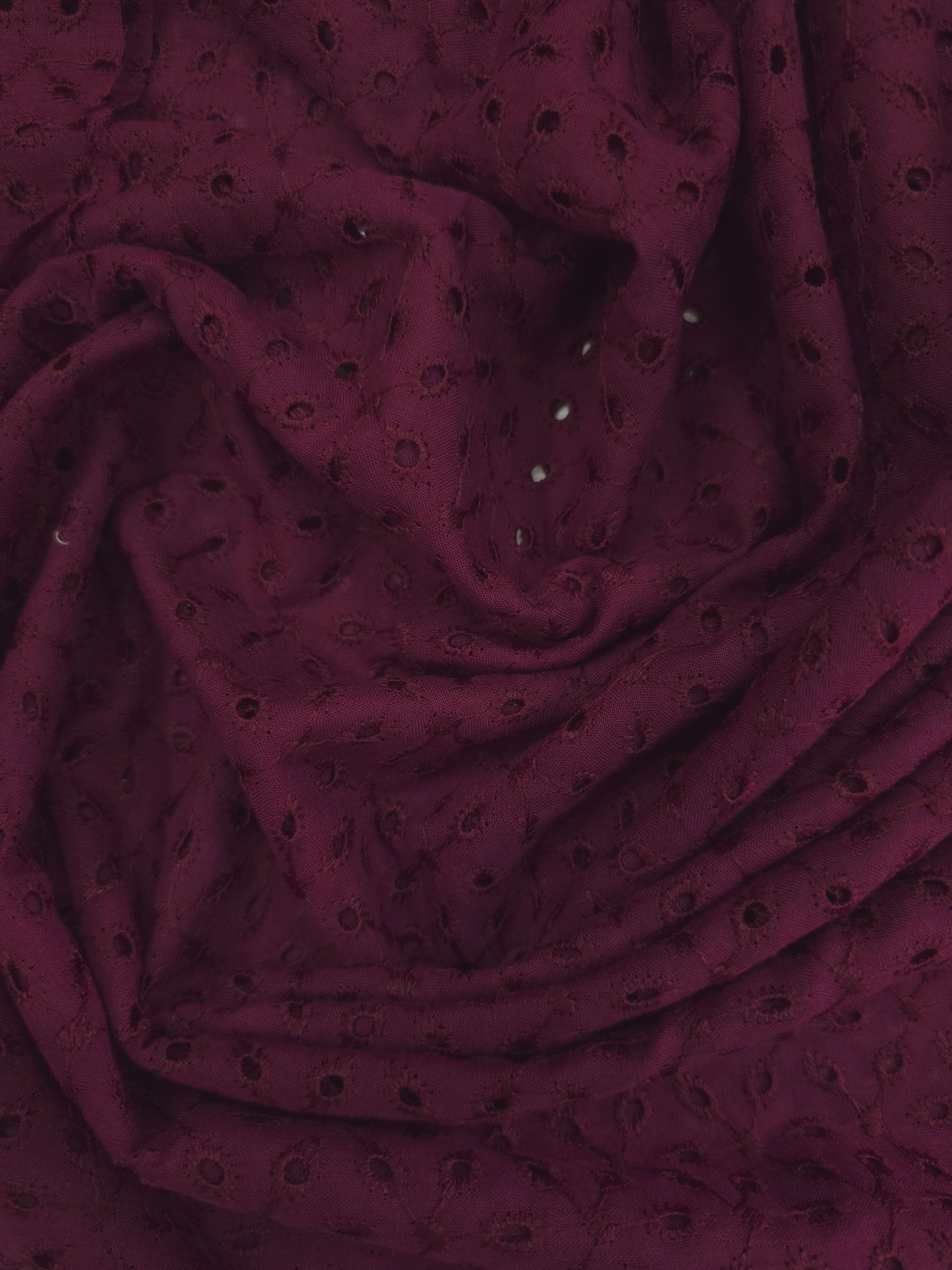 Mulberry shaded pure cotton hacoba fabric DRM-038 **ready to dispatch**