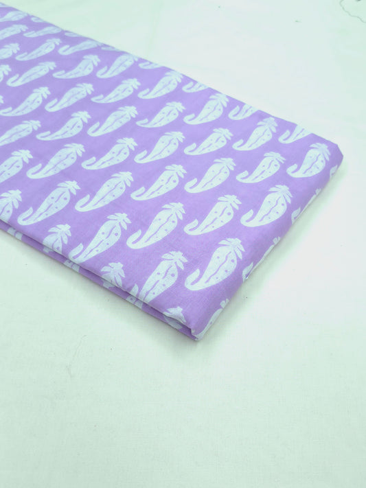 Pure soft cotton jaipur printed in lavender shade DRM-026 **ready to dispatch**