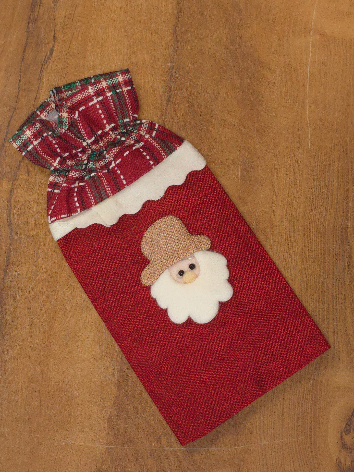 Christmas themed bottle cover in red shade HD-101