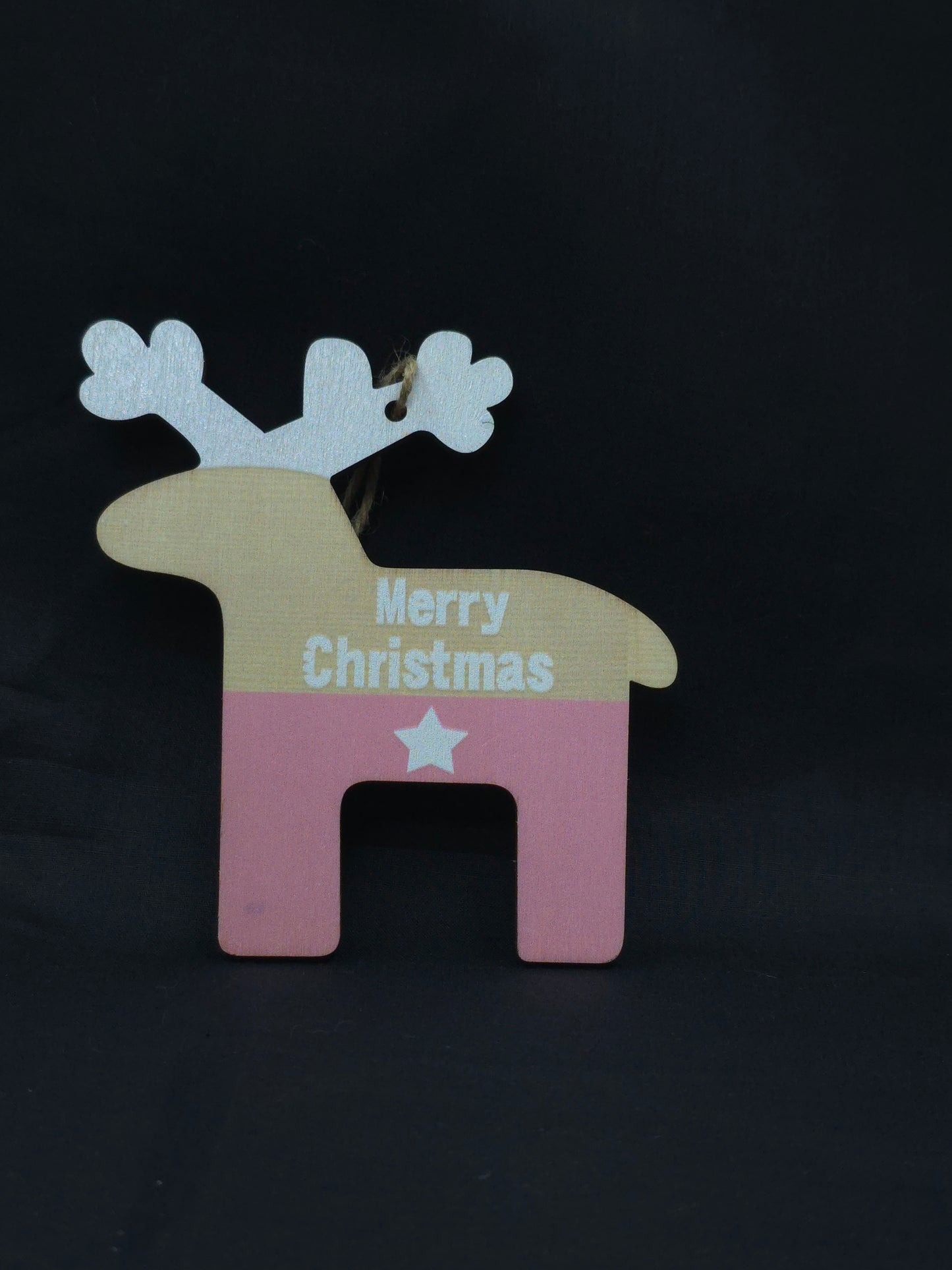 Wooden reindeer christmas ornament HD-094 **ready to dispatch**