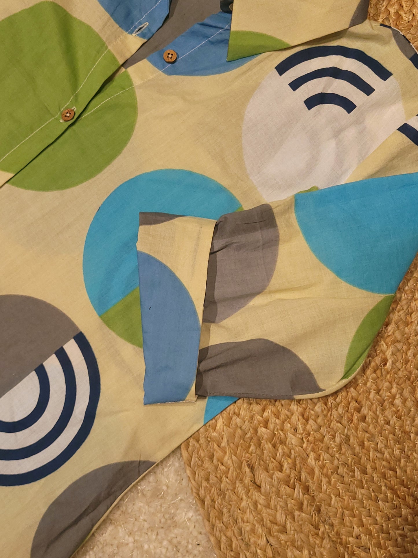 Multicolour polka dot printed cotton shirt dress MBS-824 ** ready to dispatch **