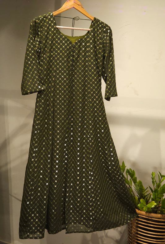 Mehendi shaded designer kurti  MBS-686 ** Ready to dispatch **