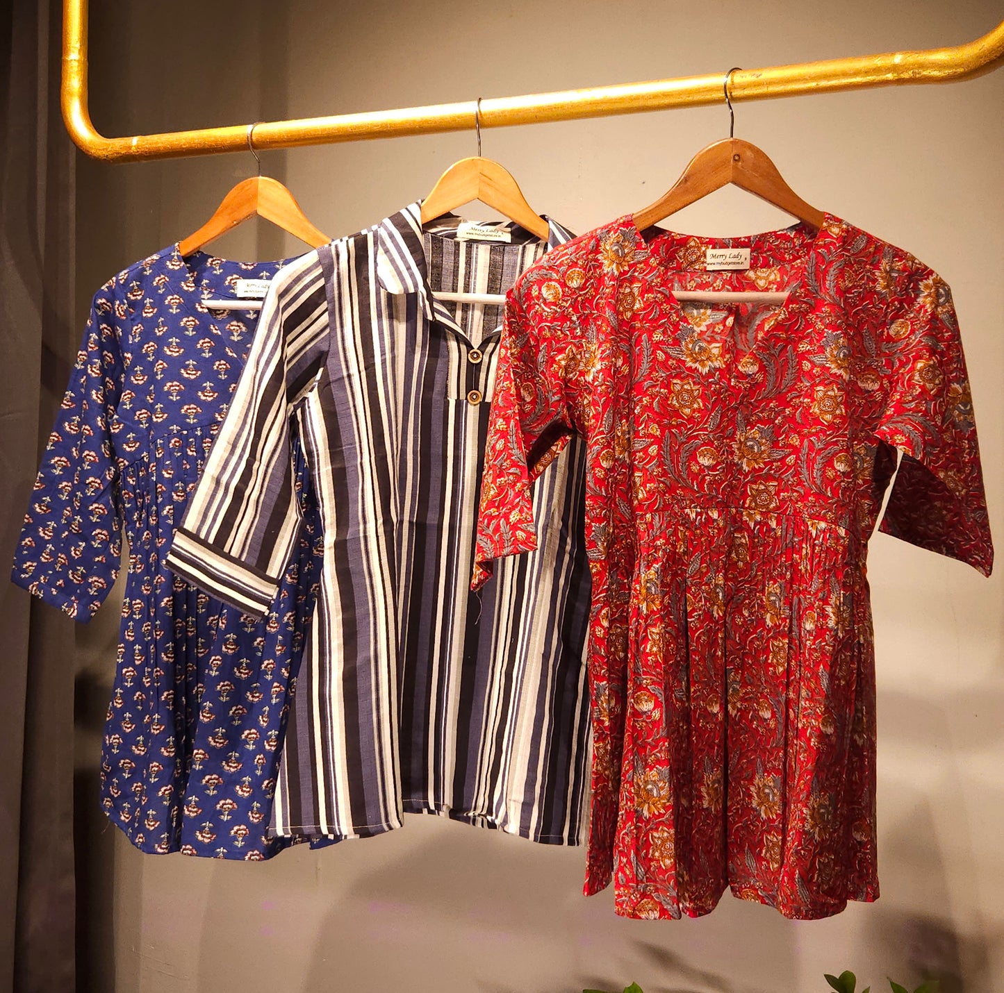 Casual indo western soft cotton tops ( pack of 3) MBS-717 ** Ready to dispatch **