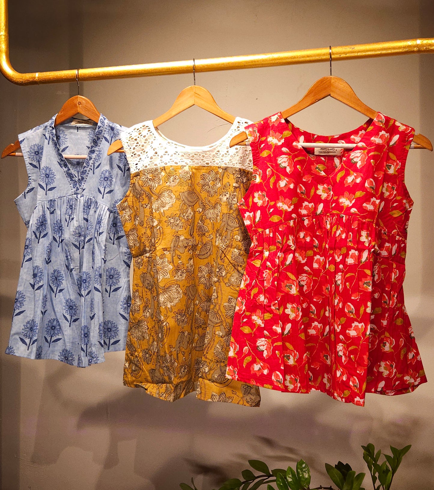 Casual indo western soft cotton tops ( pack of 3) MBS-719 ** Ready to dispatch **