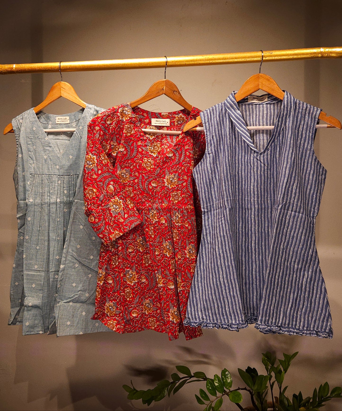 Casual indo western soft cotton tops ( pack of 3) MBS-722 ** Ready to dispatch **