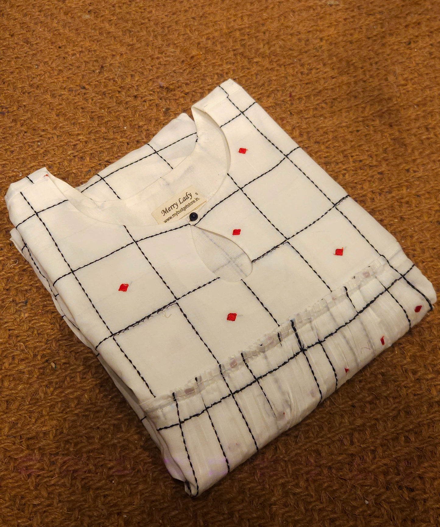 Jaipur cotton lining kurti with all over embroidery detailings MBS-757 ***Ready to dispatch***