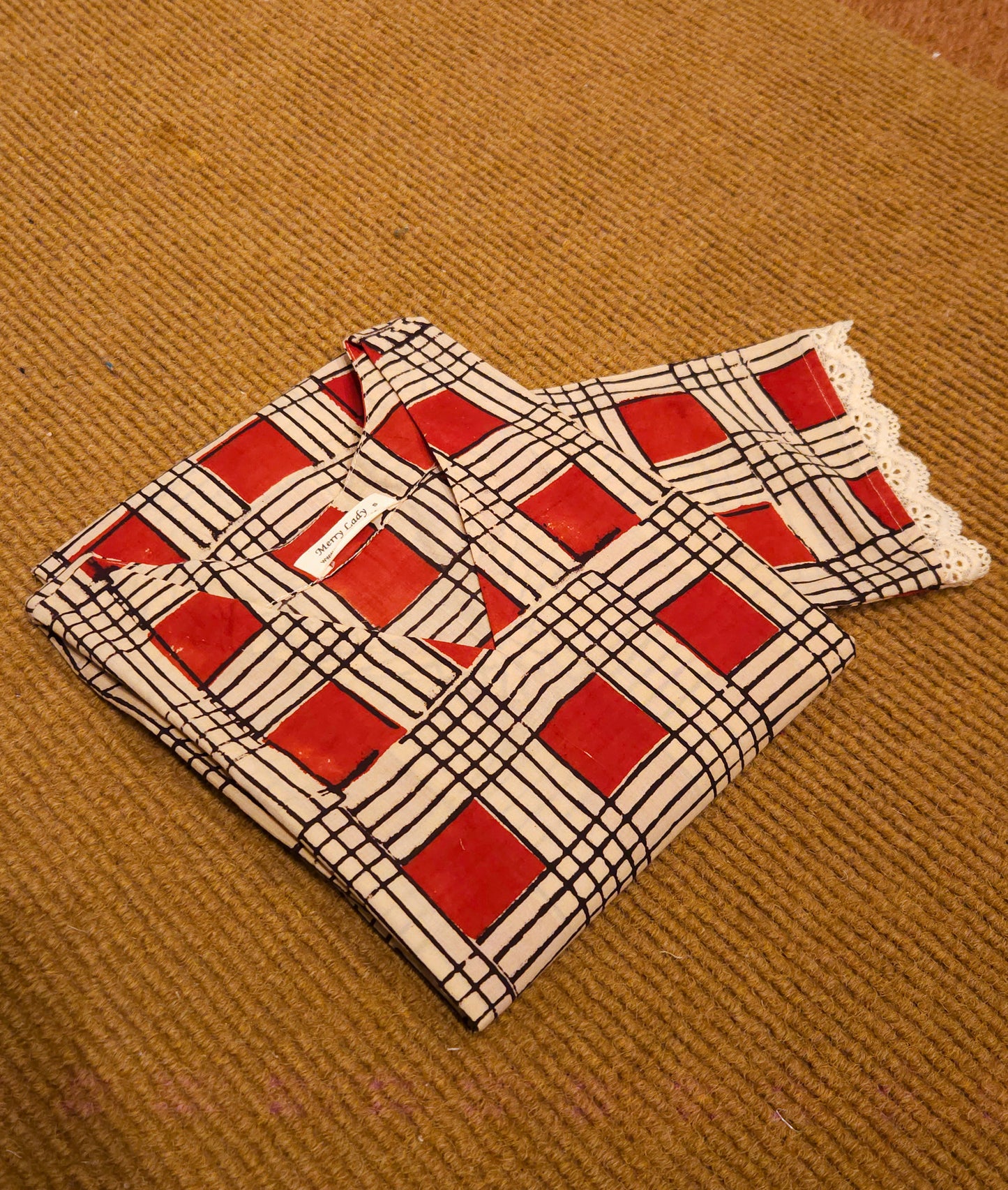 Block printed pure cotton checks kurti MBS-756 ***Ready to dispatch***