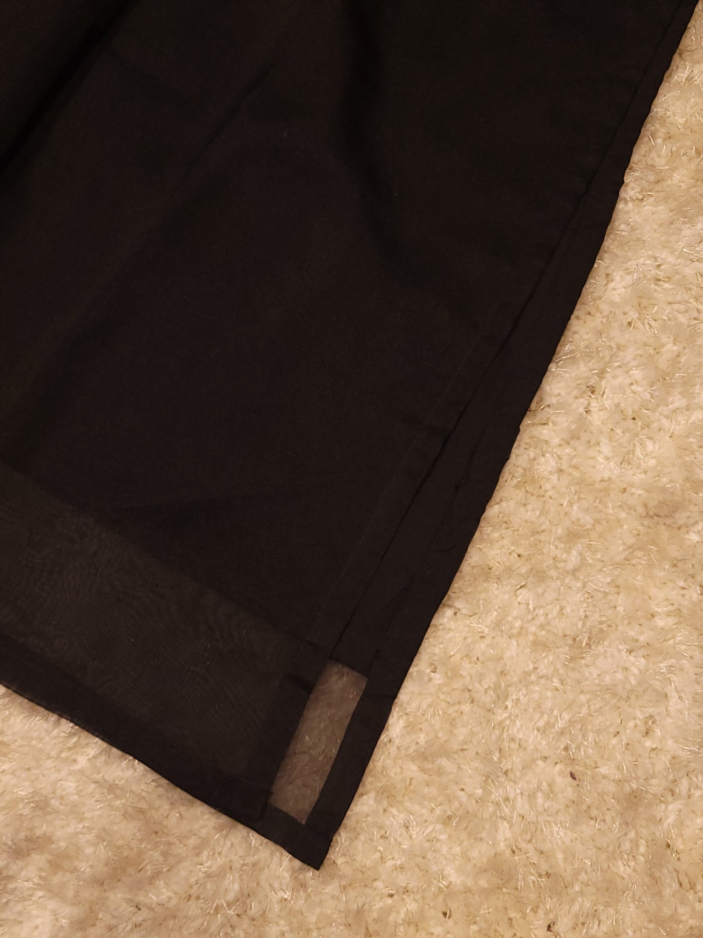 Black soft organza slitted kurti with brocade yoke MBS-800 ** ready to dispatch**