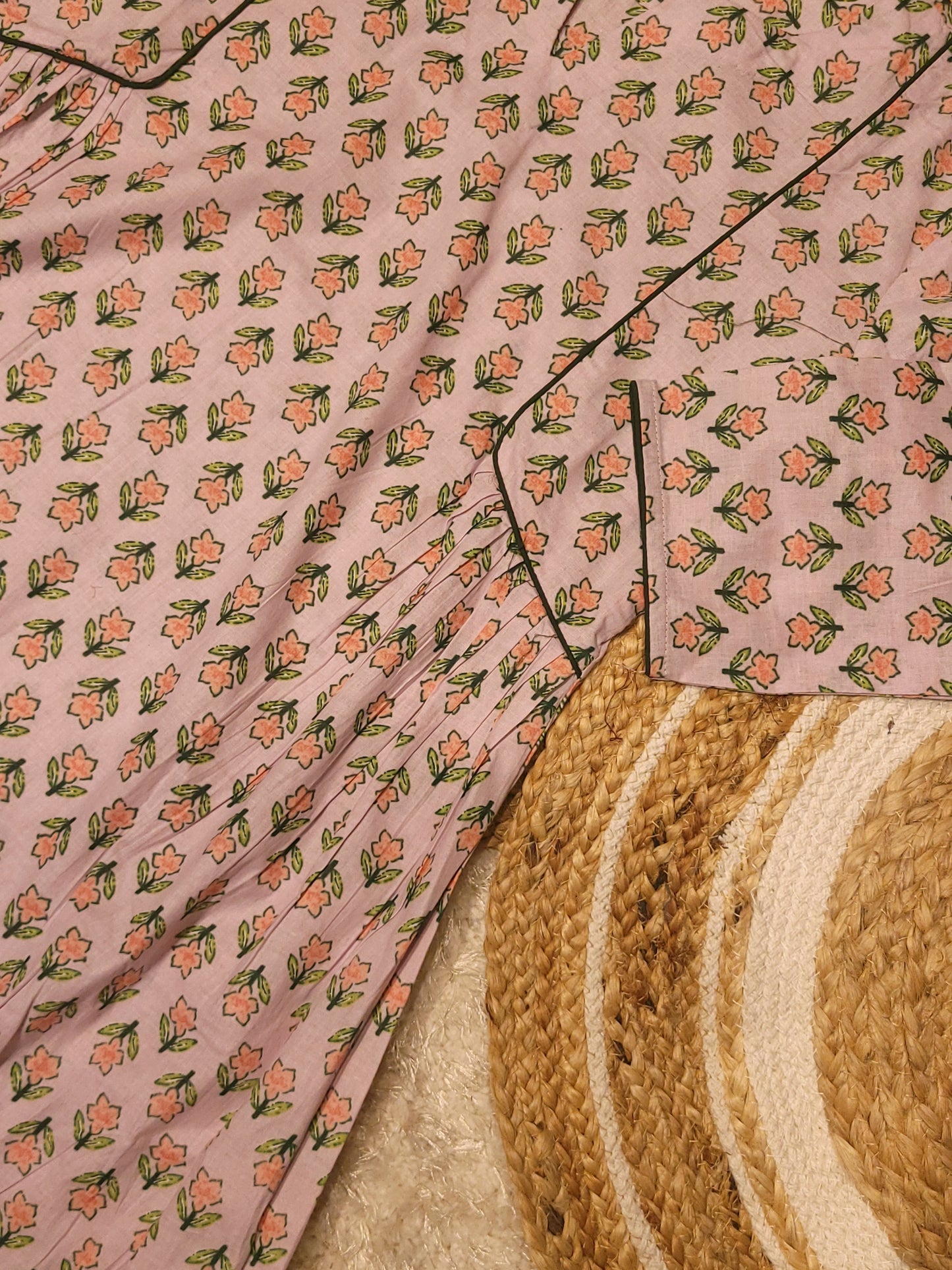 Floral printed cotton Aline kurti with side gathers MBS-813 ** ready to dispatch**