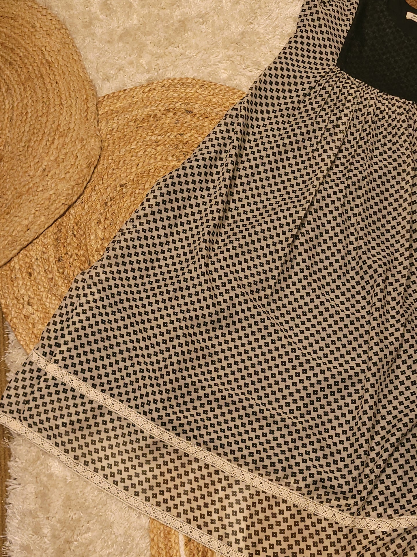 Printed soft cotton voile kurti with lace detailings MBS-814 ** ready to dispatch**