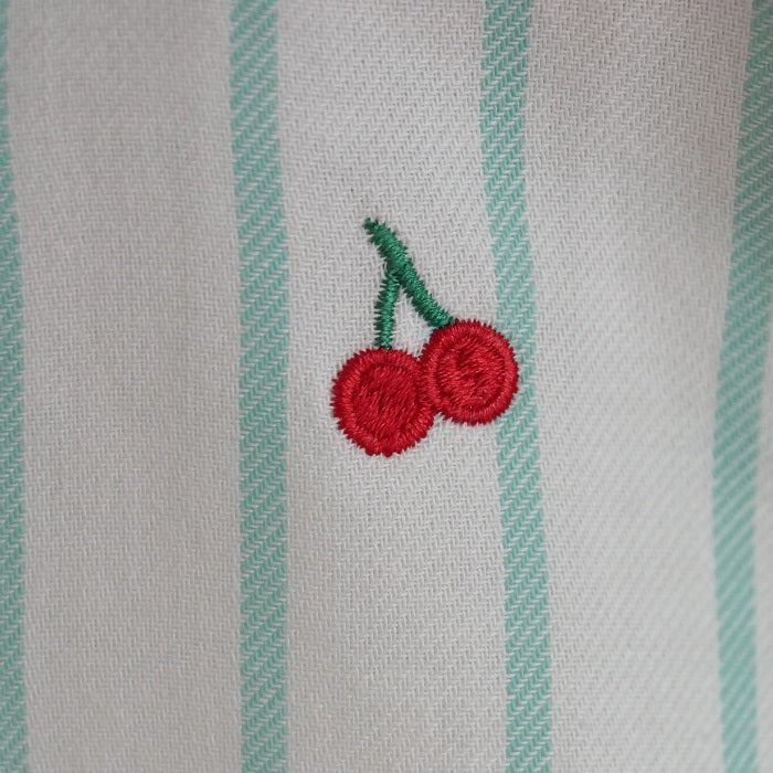 Kids Half placket regular collar shirt with embroidery detail