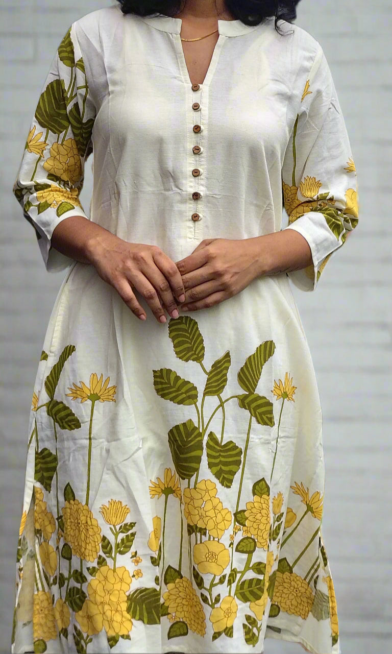 Yellow floral printed co-ords set in cotton fabric MBS-587 *** ready to dispatch***