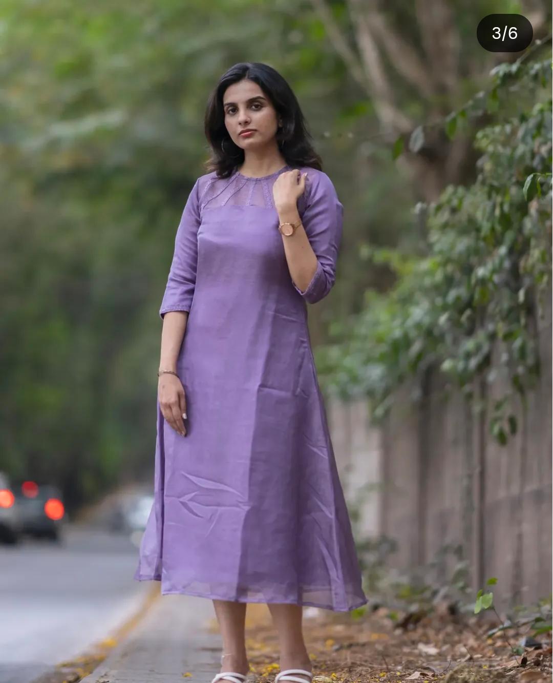Lavender jute organza with lace detailing MBS905 **Ready to dispatch**