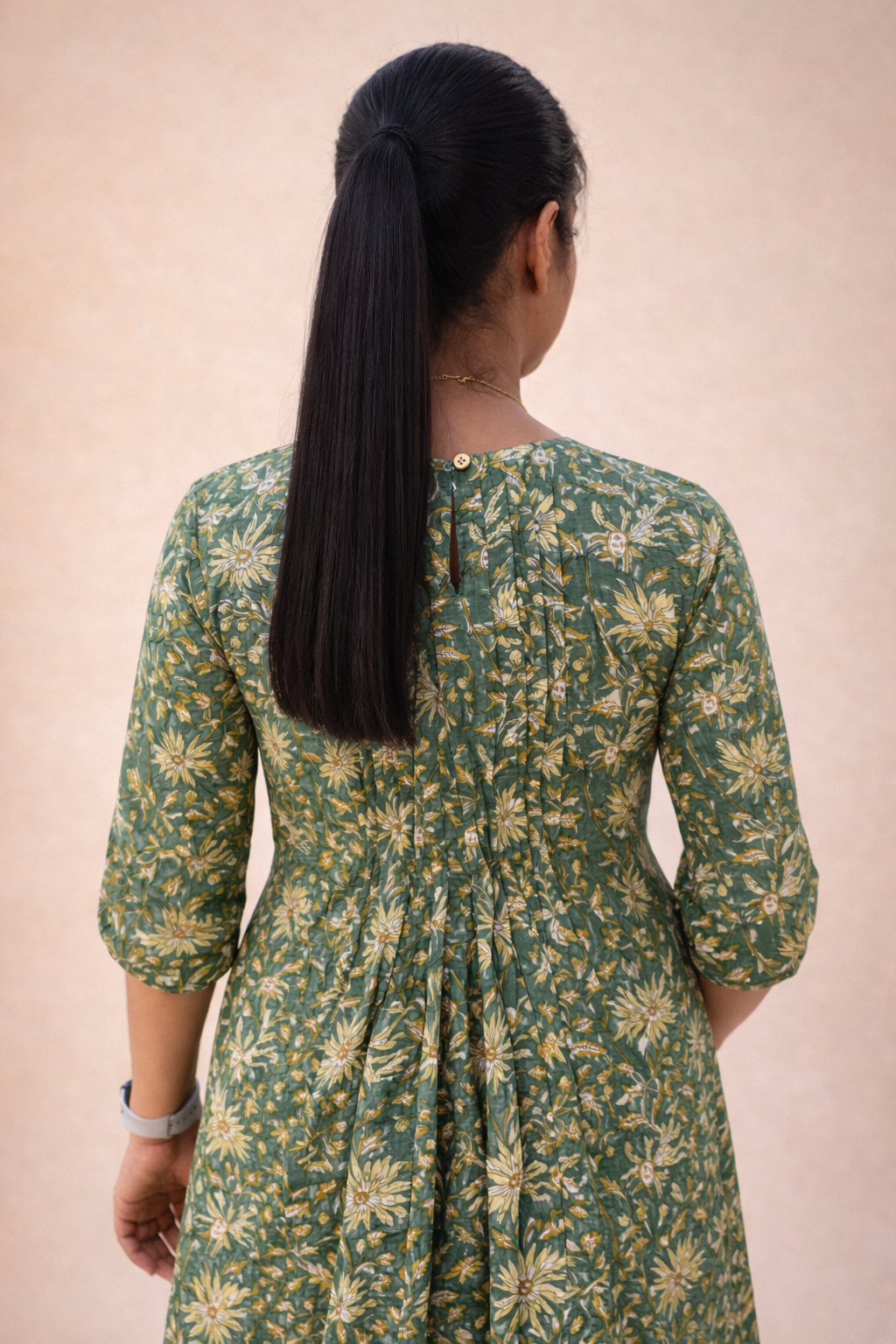 Pure floral printed Jaipur cotton kurti with curve pleated yoke MBS-856 **Ready to dispatch**