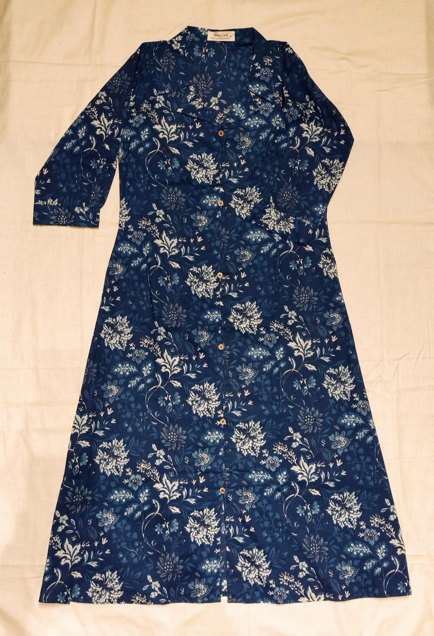 Blue printed cotton  kurti/dress MBS-764 **ready to dispatch**