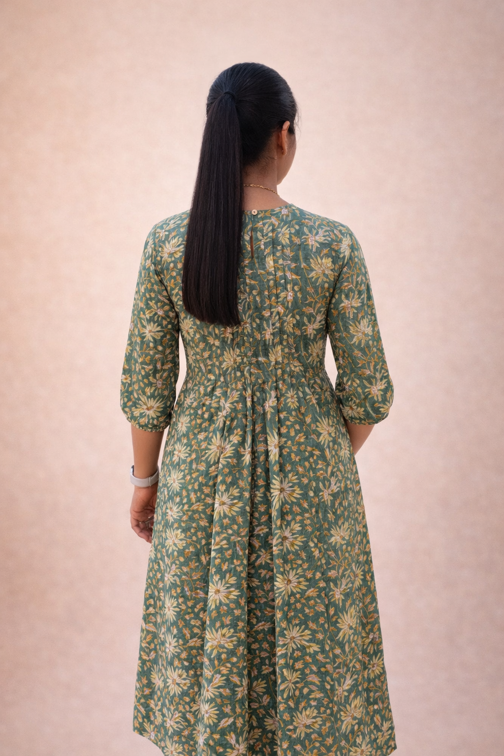 Pure floral printed Jaipur cotton kurti with curve pleated yoke MBS-856 **Ready to dispatch**