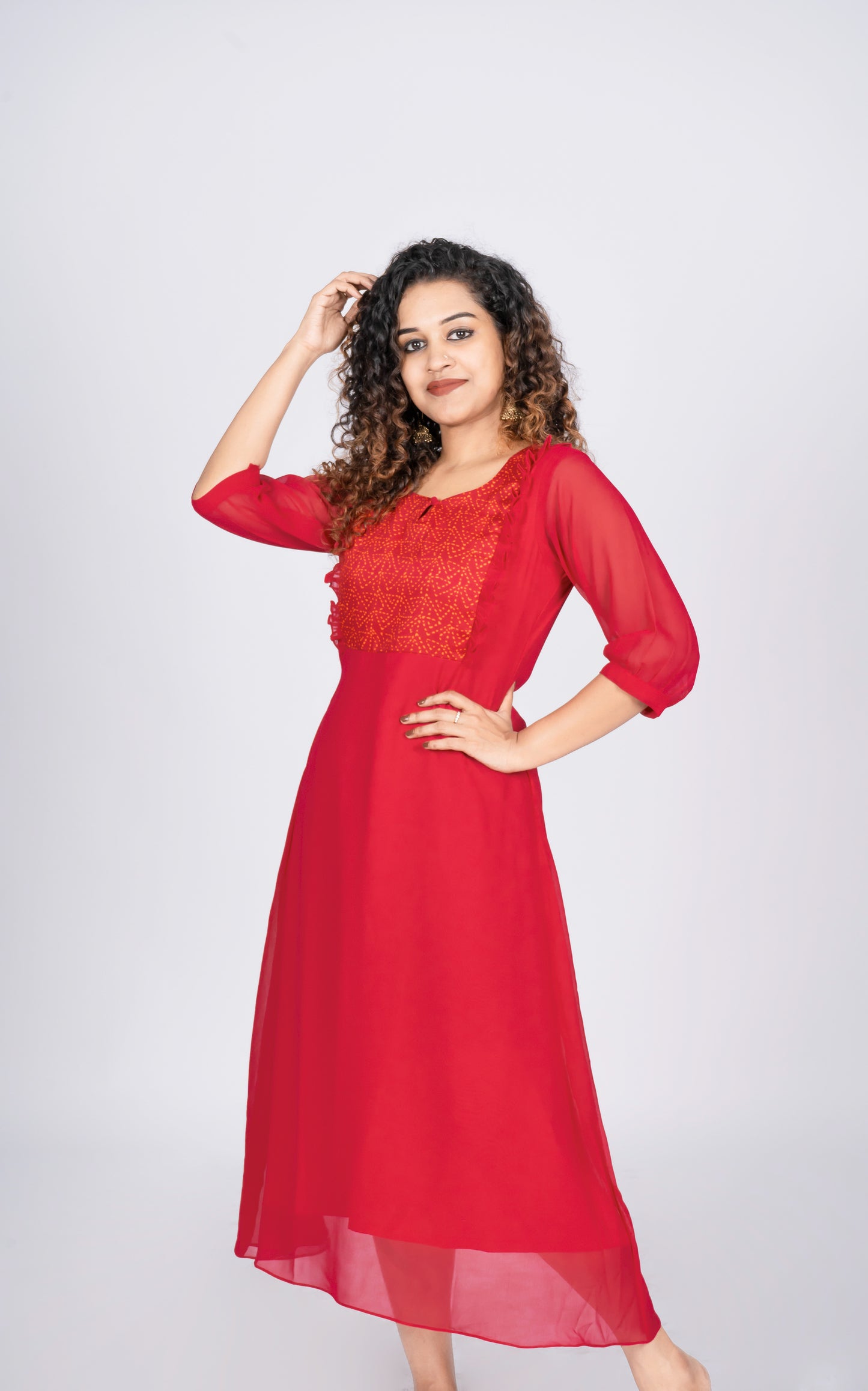 Zarah Bollywood Designer Fashion Clothing - Suits, Sarees & Kurtis -  https://myshopprime.com/product/red-net-kurti-with-red-lining/80340129 |  Facebook